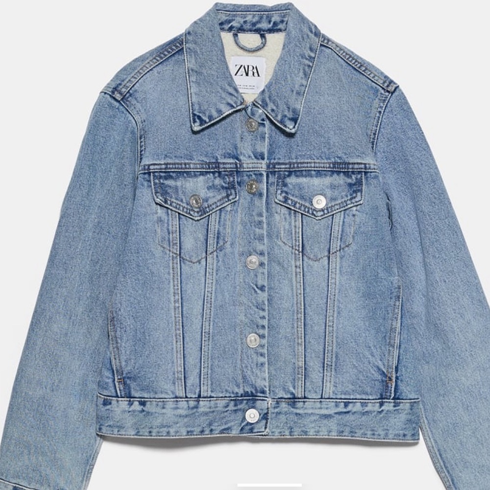 Zara Fleece Jean Jacket